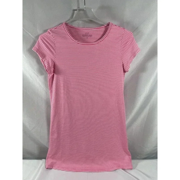 Vineyard Vines T-Shirt Dress Womens Small Pink Striped Stretch - Picture 1 of 5